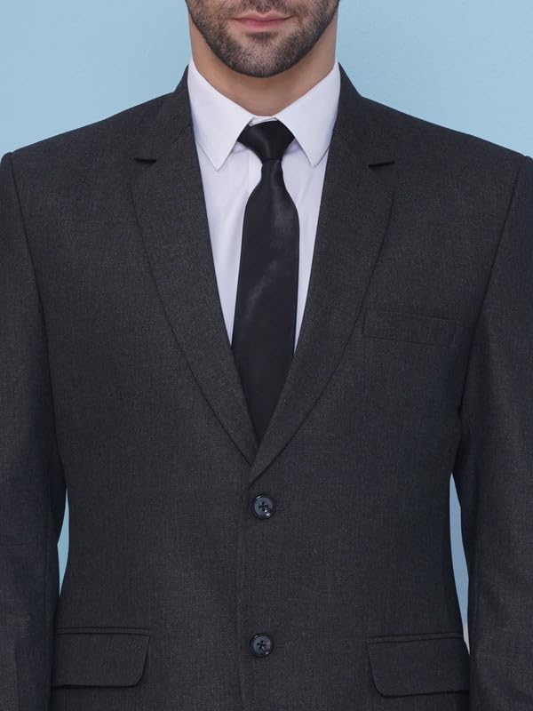 Image of FAVOROSKI Tuxedo Formal Blazers for Men with 2 Pockets | Rayon Slim Fit Single Breasted Blazer | Semi Ethnic Wear Tuxedos | Solid Tuxedo Blazers in Shawl Collar | Blazer for Wedding, Festive, Formal