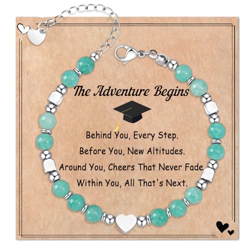 Graduation Gifts for Her Girls Women Kids Friends, Best Graduation Bracelet 2025, Cool Personalized Elementary High Middle School Masters Degree Class of 2025 College Graduation Gifts
