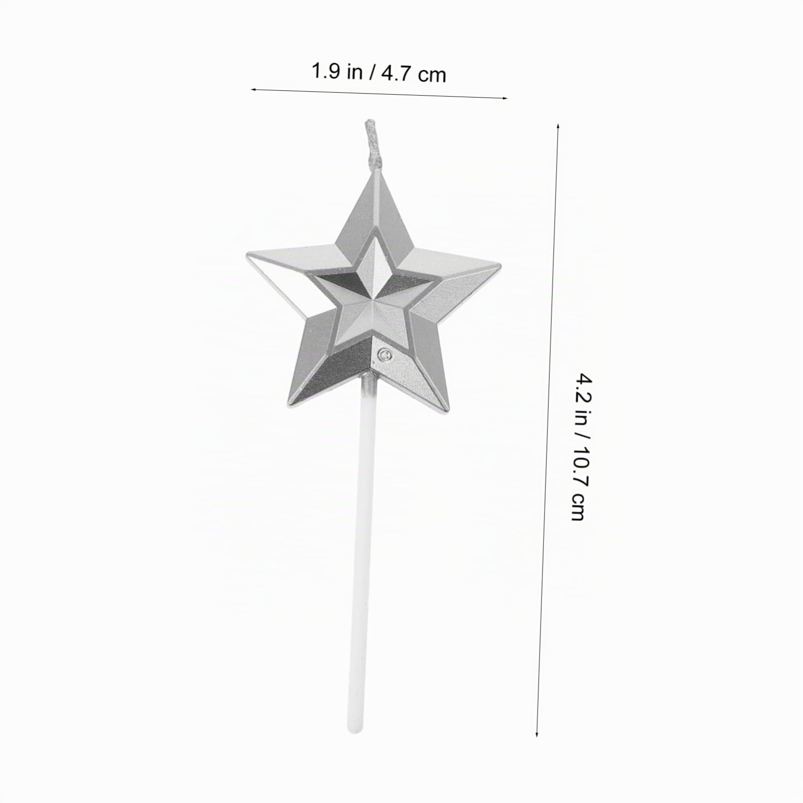 PRETYZOOM 24 Piezas 1 Juego Vela Decorativa Estrella Accesorios para Pasteles Velas de Pastel en Forma de Estrella Ornamento decoración Boda Pastel de cumpleaños Suministros Celebridad Rubor