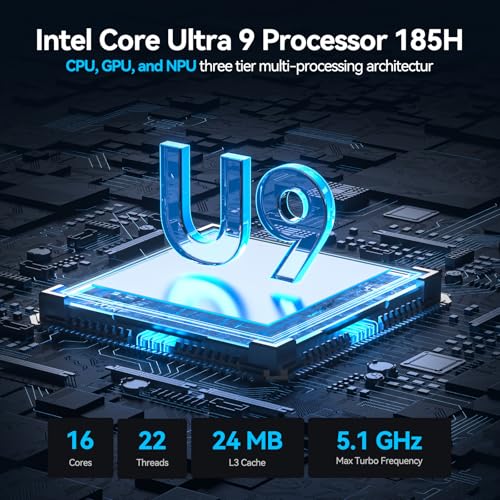 Image of GEEKOM XT1 Mega Mini PC with Ultra 9 185H[Beats i9-13900HK],Best Intel NUC14 Alternative,1TB SSD 32GB DDR5 Mini Desktop Computers,3-Year Quality Support|8 X USB|Dual LAN| Win 11 Pro| 8K Display