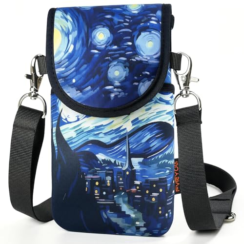 Image of Neoprene Phone Sleeve Pouch Case Bag for Men Women w /Crossbody Strap /Neck Lanyard for iPhone 17 /16 /15 /14 Pro Max, Samsung S25,Pixel 10