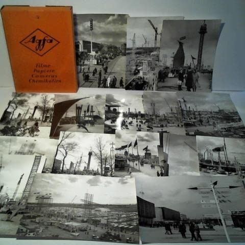 46 Schwarz-weiß-Fotografien der Hannover Messe 1965