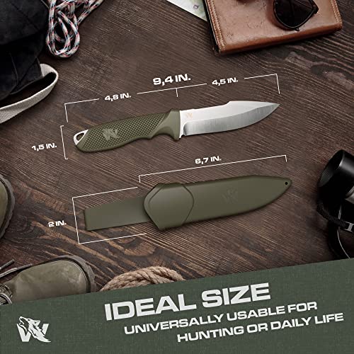 Odenwolf Wolf-I Full Tang Survival Knife With Sheath - Stylish Tactical Fixed Blade Knife thumb #4