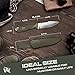 ODENWOLF WOLF-I Full Tang Survival Knife with Sheath - Stylish Tactical Fixed Blade Knife - Made of D2 Steel - Bushcraft and Camping Knife Survival - Perfect EDC Outdoor Knife with TPE Handle