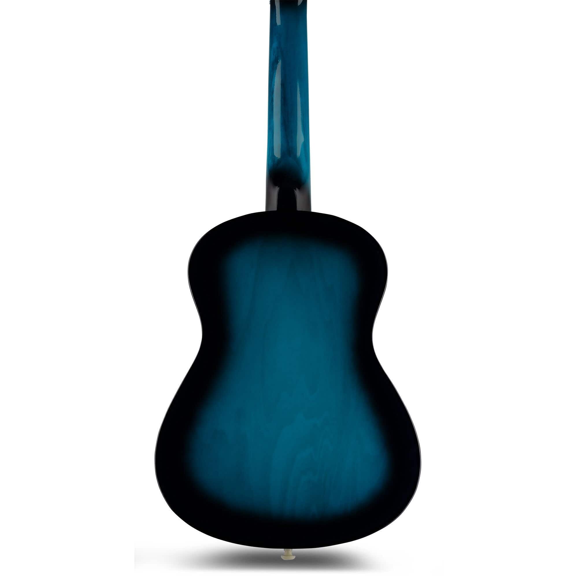 Max SoloArt Pack Guitare Classique Junior 1/4 - Bleue, Cordes en Nylon, 4 à 6 ans, Sac de Transport, Médiators, Sangle, Support Guitare, un Cadeau pour Enfants Idéal pour Débuter la Guitare