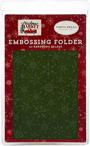 Carta Bella Paper Company embossing folder, red, green, tan, black, white