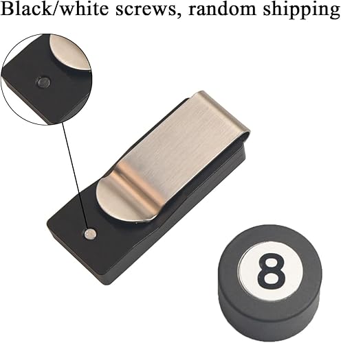 Miniatura 4 de LAKE OF FIRE Soporte de tiza para billar de billar, soporte de tiza para taco de piscina con clip magnético para cinturón, accesorios de billar