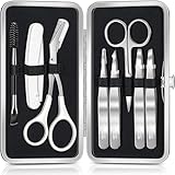 TsMADDTs Pinzas para Depilar El Vello Facial Femenino, Kit para Cejas 8 en 1 con Pinzas, Tijeras, Maquinilla de Afeitar,...