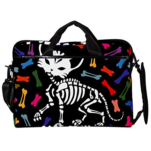 Bolso bandolera Cat Skull para portátil de 14 a 15 pulgadas con acabados reforzados