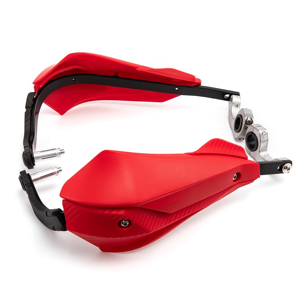 Protège-mains pour moto universels 22 mm 25 mm 28 mm Protège-guidon Écran de protection Équipement de protection contre le vent pour motos scooters et quads pour PCX 125 /R 1250 GS/TMAX (Rouge)