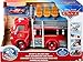 Mattel Disney Pixar Cars Stunt & Splash Red Fire Truck with Color-Change Lightning McQueen Toy Car, Working Hose, Dunk Tank & More