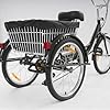 Levkitch 20 Inch Tricycle for Adults, 8 Speed 3 Wheels Bicycle, Road Bike with Shopping Basket 3 Wheels Bike Black Trike #5
