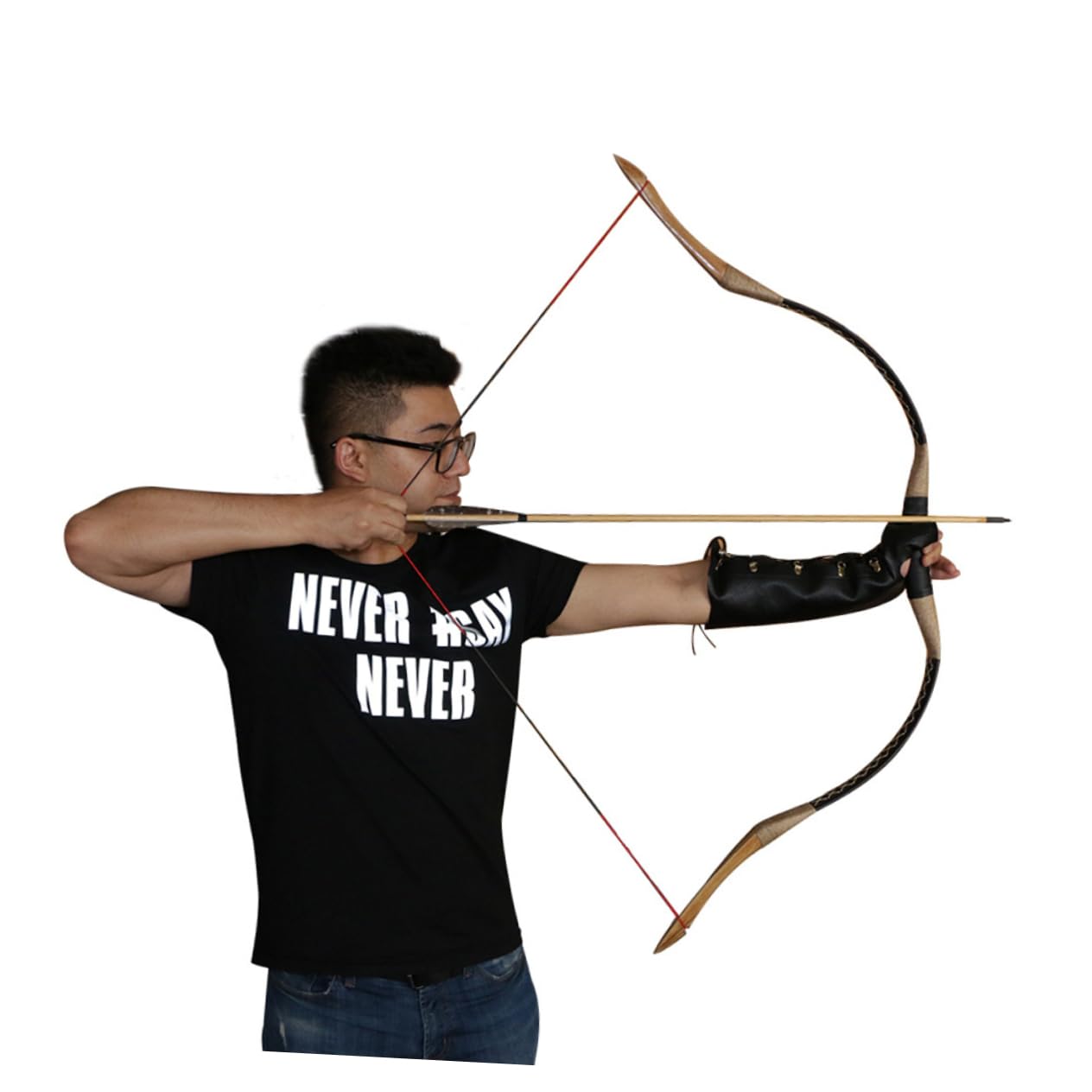 GOOHOCHY Arm Sleeve Guard Pu Material Wear Resistant Compact for Bow Hunting Safety