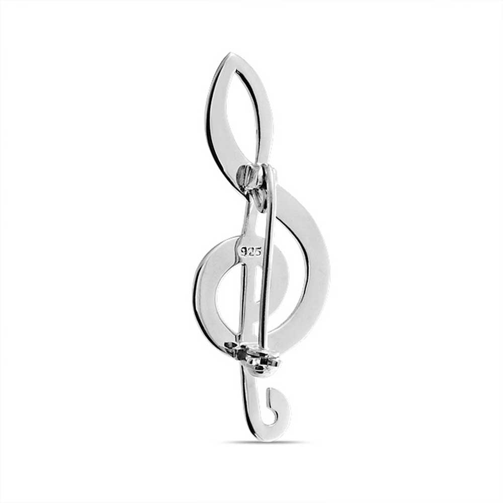 Orecchini, collana e spilla con nota musicale a chiave di sole, per donne e ragazze adolescenti insegnanti studenti, in argento Sterling 925