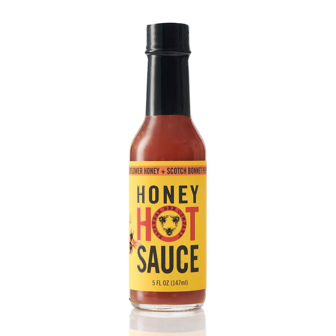 Savannah Bee Company Honey Hot Sauce by - Spicy Honey with a Soft Sweet Flavor - Savory, Pure and Natural Honey - 5.5 Ounce
