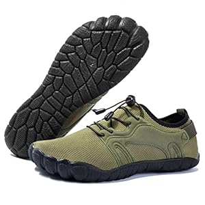 NeedBo Barfußschuhe Herren Schnelltrocknend Wasserschuhe Tauchen Surfen Badeschuhe Wassersport Breite Zehen Strandschuhe Gr.40-50 EU