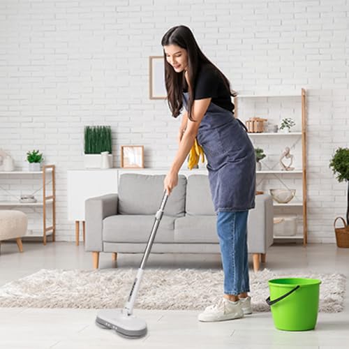 Alivio Wireless Electric Mop, Powerful Spin Head 150rpm for Cleaning Various Floor, Foot Prints, Sebum Stains, Invisible Bacteria, Marble Floor, Dust (Grey) - Image 9