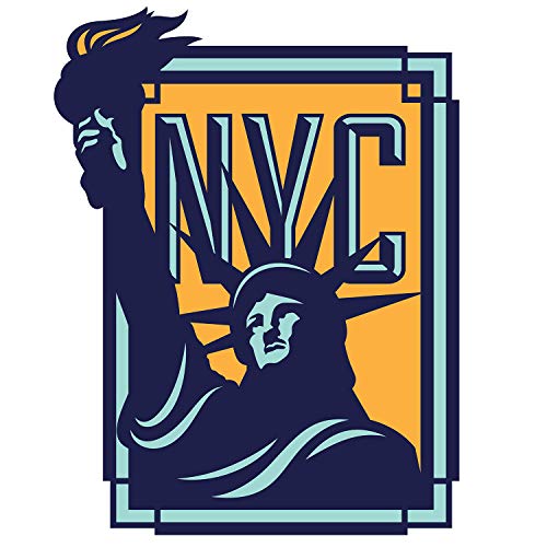 Image of Vagabond Heart New York City Sticker - Weatherproof Vinyl Statue of Liberty Souvenir NYC Decal