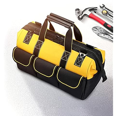 Professional Power Tool Bag, Muti Function Organiser for Hand/Power Tools with Shoulder Strap, Large capacity, waterproof, Wear-resistant, Tools Storage Bag for Eletricians, DIY, Tool Storage Etc Cover