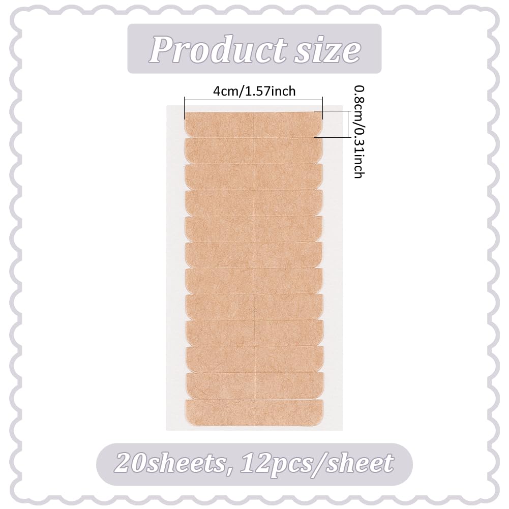 ANATTASOUL 20pcs Hair Extension Tape Tabs Replacement Tape Tabs Double Sided for Tape in Hair Extensions