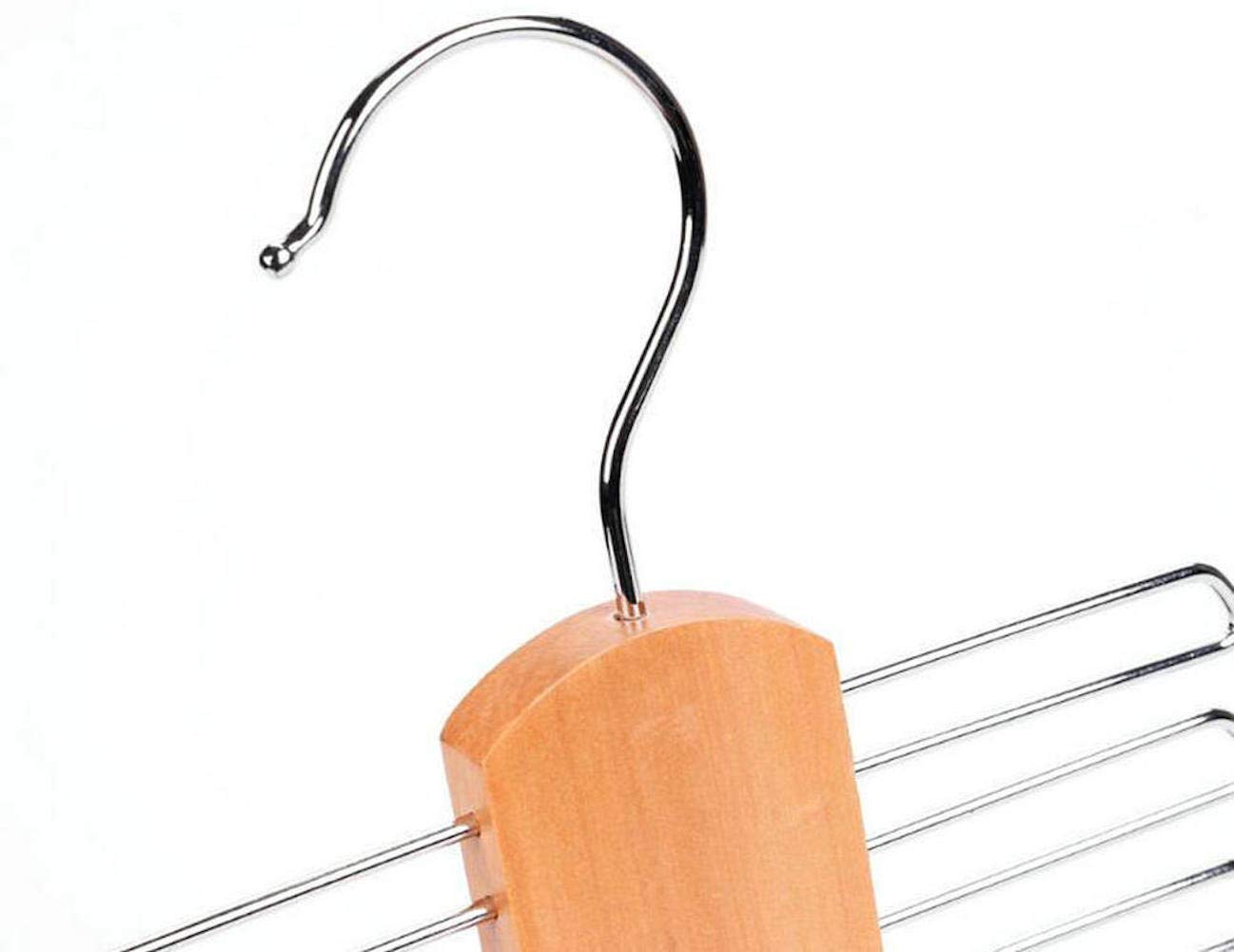 Krawattenhalter, hochwertiger Krawatten- und Gürtelhalter aus Holz, drehbar for Organizer und Aufbewahrungsregal mit rutschfesten Clips und 20 Haken, um 360 Grad drehbarer, platzsparender Organizer fo