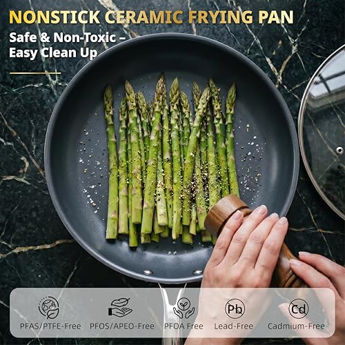 Image of Ciwete 11-Piece Stainless Steel Pots and Pans Set Non Stick, Tri-Ply Stainless Steel Cookware Set, Induction Kitchen Cookware Sets with Steamer Insert & Stay-Cool Handles, Dishwasher, Oven Safe