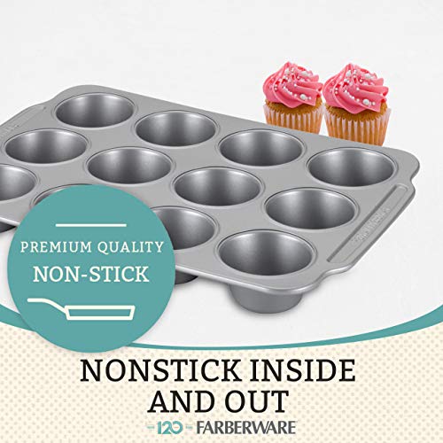 Farberware Classic Stainless Steel Cookware Pots And Pans Set, 15-Piece, Silver & Nonstick Steel Bakeware Set With Cooling Rack, Baking Pan And Cookie Sheet Set, 10-Piece Set, Gray #TOP6