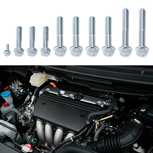 Ptnhz K Series Transmission Bolt Kit Metal Hard Engine Screws Rustproof Screws Set Compatible For Honda Acura K20 K24 K Swap Engine/Transmission #TOP2