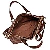 Fossil Women's Jacqueline Eco-Leather Satchel Purse Handbag, Brown (Model: ZB1501200)