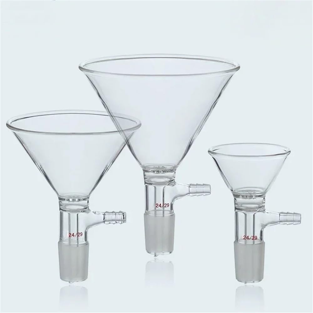 Vetreria da laboratorio 1 pz. Diametro 60 mm - 150 mm Imbuto di aspirazione in vetro borosilicato con foro for filtro Giunto standard 19#24#(120mm joint 24)