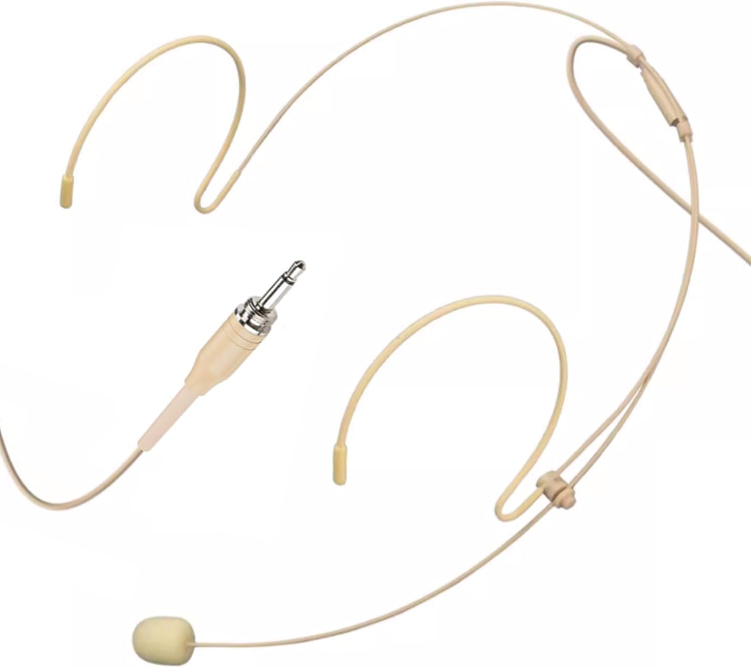 Headset Microphone Headworn Double Over Ear Earset Hanging Condenser Omnidirectional Mic Compatible with Wireless Bodypack Transmitter System with 3.5mm Thread Screw Plug