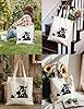 XIARON Reusable Shopping Tote Bag A Chimpanzee Meditating While Wearing Headphones 340g/m² thick fabric Customizable slogan M Black #4