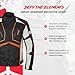 HWK Scorpion Motorcycle Jacket for Men & Women, Motorcycle Gear with Body Armor Foam Padding and Breathable Cordura Fabric, Reflective Motor Bike Jacket for Improved Night Visibility - Orange, Small
