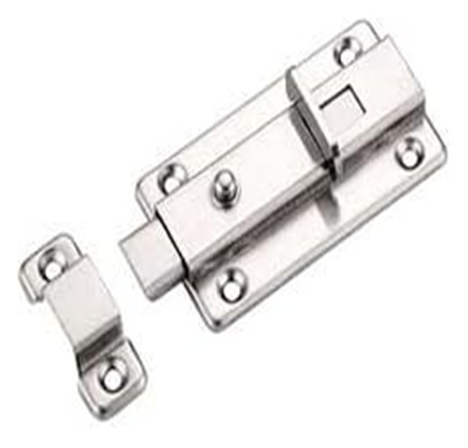 Door Lock Bolt,Slide Bolts Lock，Door Latch Gate LatchSpring Slide LockStainless Steel Security Thicken Door Latch Sliding Lock Barrel(B,3 inch)