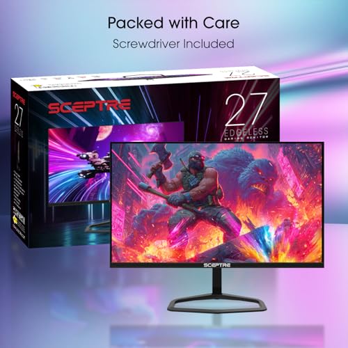 Image of New! Sceptre 27 inch 240Hz Gaming Monitor AMD FreeSync Premium HDMI x2 DisplayPort x2 1ms100% sRGB Build-in Speakers Machine Black 2026 (E275B-FWD240 Series)