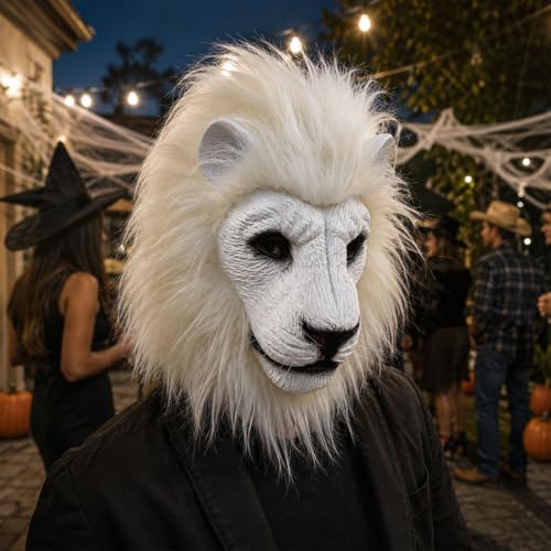 Vdaxvme Costume de chat, capuche complète, jeu de, Whitelion – vue 8