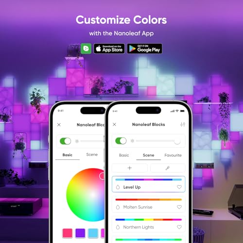 Image of Nanoleaf Blocks Smart LED Wall Light Panels, Squares 6PK