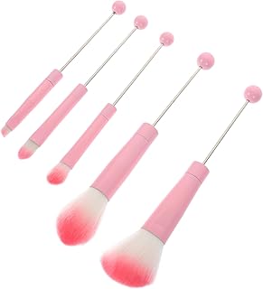 Brocha de maquillaje con mango de metal, broc...