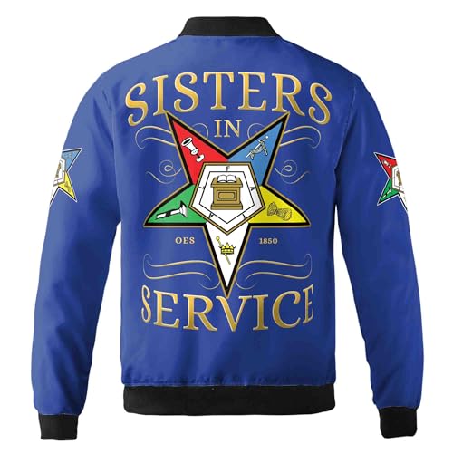 Custom Name Chapter Name OES Order Of The Eastern Star Sisters In Service Bomber Jacket3