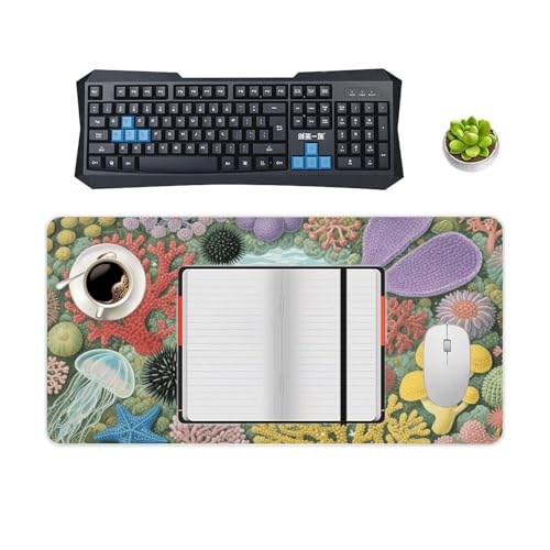 Coral Reef Desk Mat Fashion Large Mouse Mat Non-Slip Rubber miniatura 4