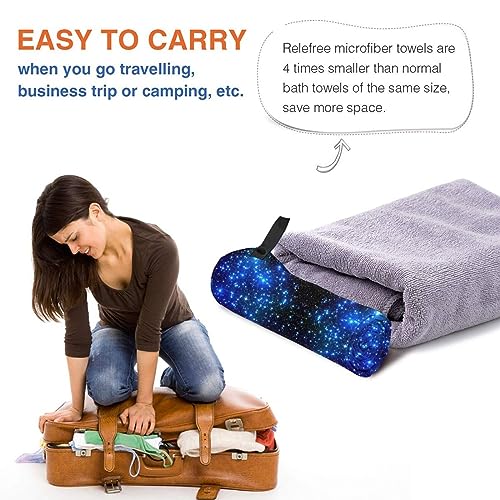 Toalla de baño de estrellas de galaxia grande y suave para piscina 6