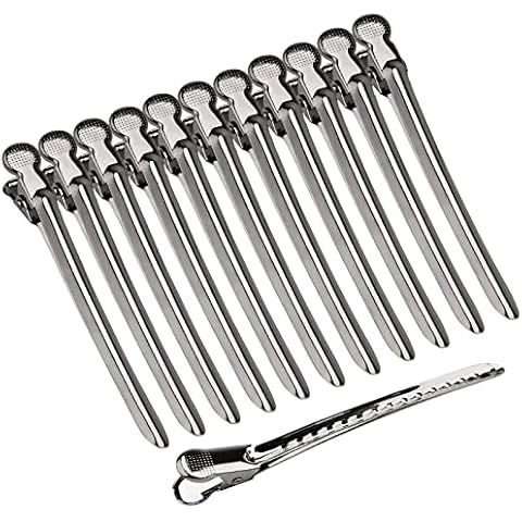Bekecidi 12 STÜCKE Haarspangen Metall Styling Haarspangen Frauen Duckbill Sectioning Hair Clip Positioning Clip Krokodilklemme Professional Cover
