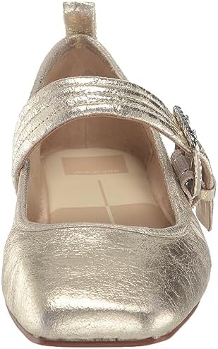 Dolce Vita Women's ARORA Ballet Flat, Platinum Distressed Leather, 13 | Image 1