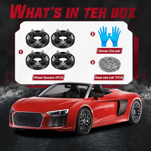 Image of BDFHYK 5x114.3mm Wheel Bolt Pattern 1 inch 5x4.5 Hubcentric Wheel Spacer Compatible with 200 Sebring CX-5 CX-7 G70 G80 MKZ Azera Amanti, 5 Lug Wheel Adapters M12x1.5 & 67.1 mm Hub Bore, Set of 4