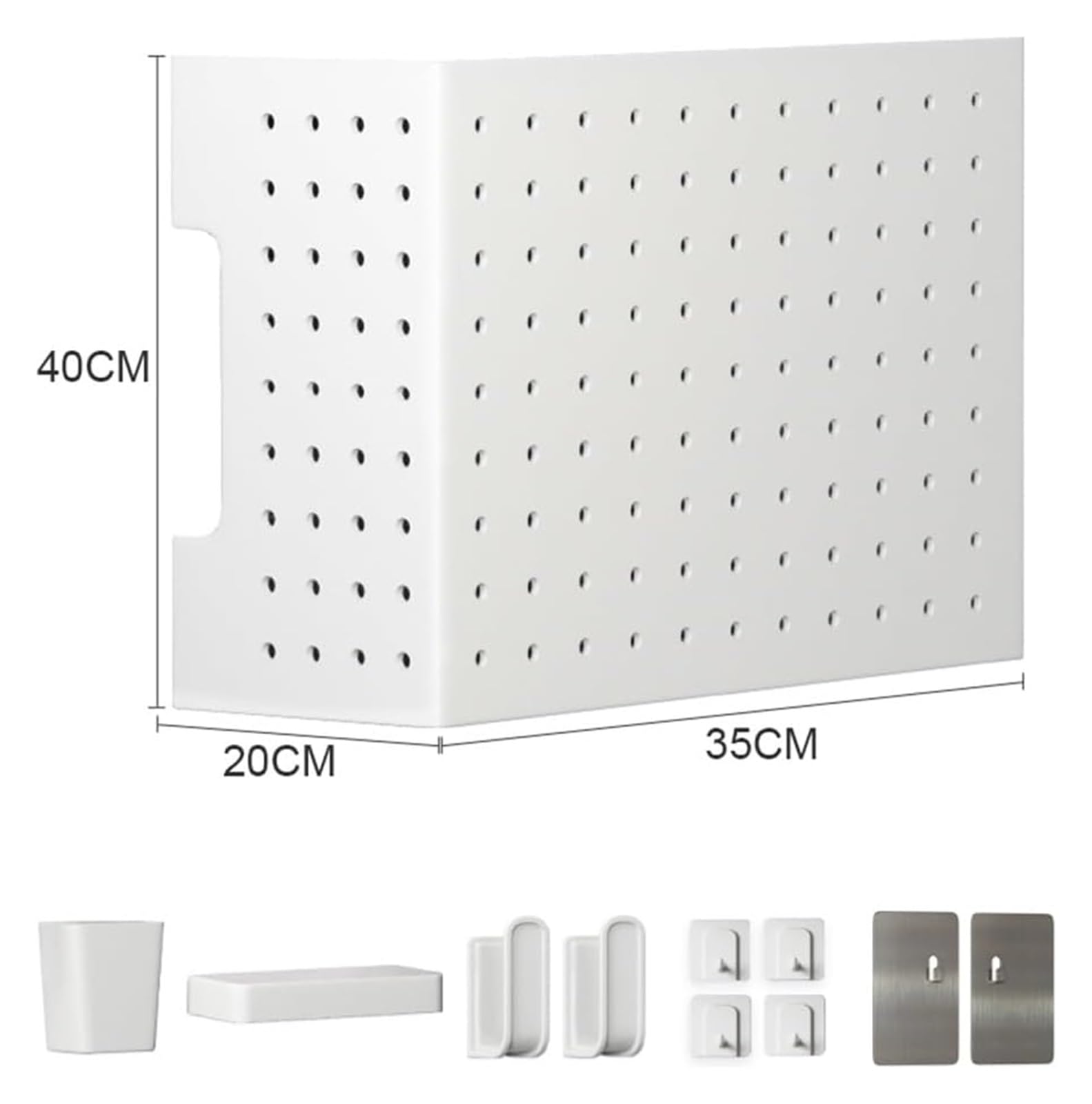 Muro Panel Perforado Para Herramientas Kit Organizador De Tablero Perforado De Cocina, Panel Perforado De Exhibición De Montaje En Pared Con Accesorios, Tablero De Almacenamiento De Bricolaje De Metal