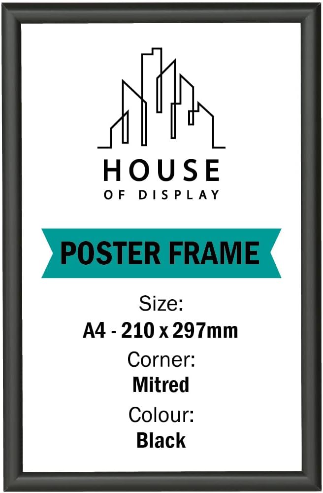 Deflecto A4 Snap Frame Silver - Aluminium Clip Frame for Certificate ...