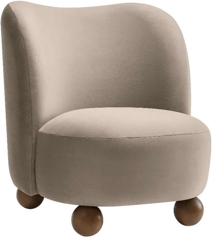 Modway Monroe Performance Velvet Accent Chair in Taupe