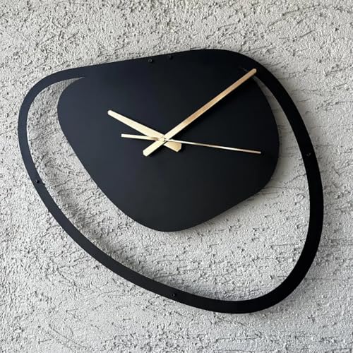 Image of Morden Metal Wall Clock for Living Room, Bedroom, Office, Kitchen, Stylish Wall Clock for Home and Hall, Designer Big Size Modern (DA-227, 60 CM)