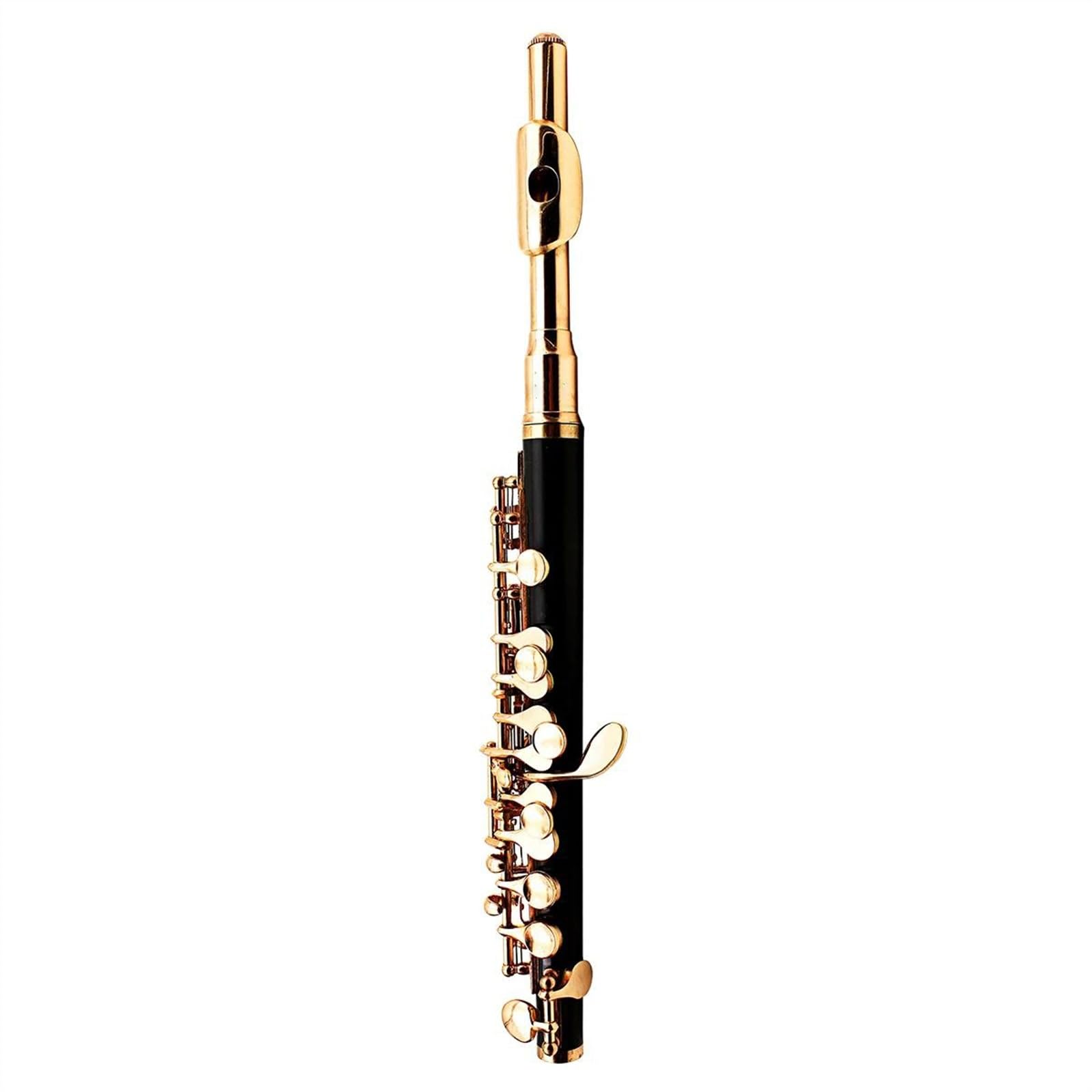 Llaves Chapadas En Oro Cuproníquel Piccolo C Llave Piccolo Flauta De Tamaño Medio Con Estuche Acolchado Palo De Tela Flauta Travesera para Principiantes