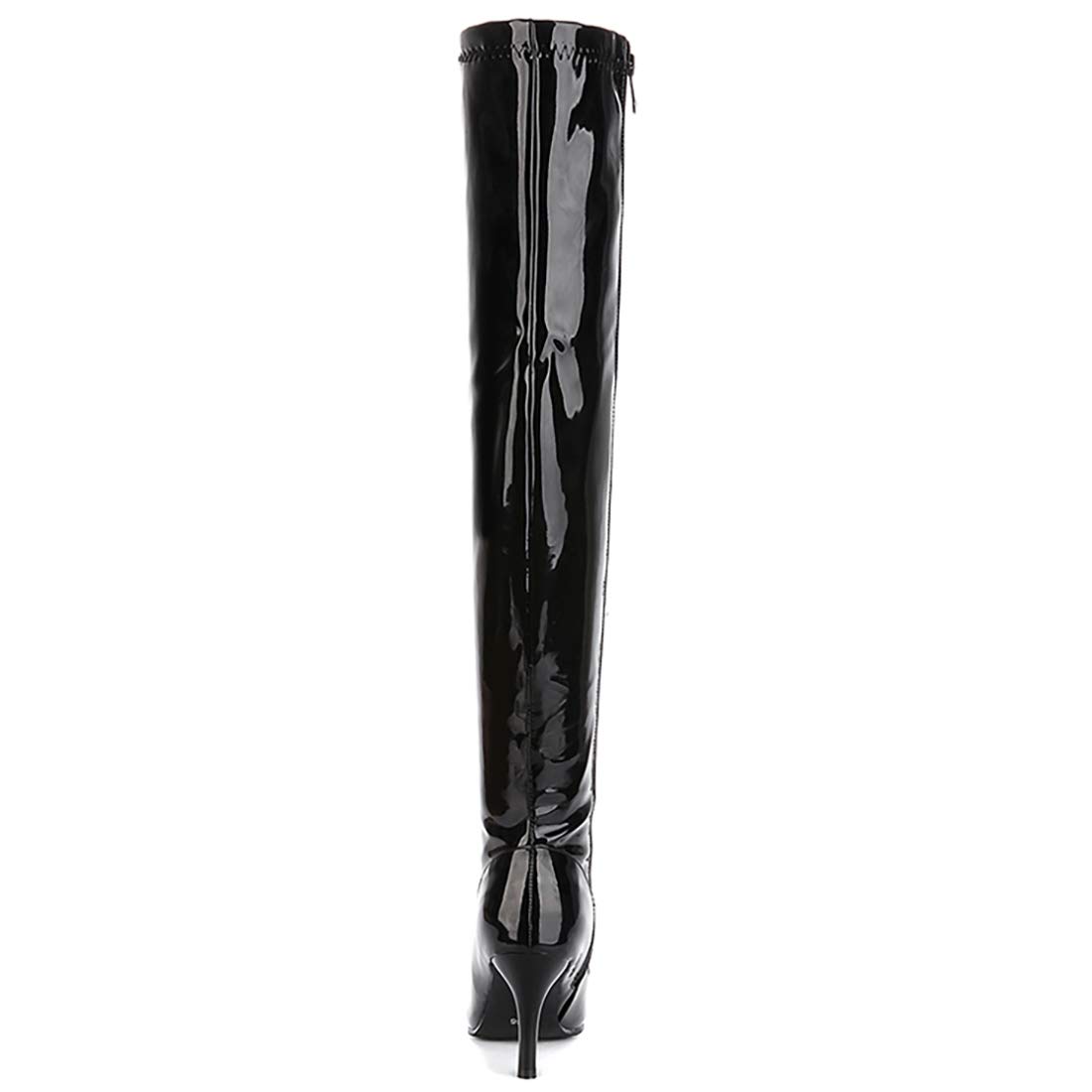 Damen Overknee Stiefel High Heels Stiletto Boots mit Reißverschluss 9cm Absatz Schuhe